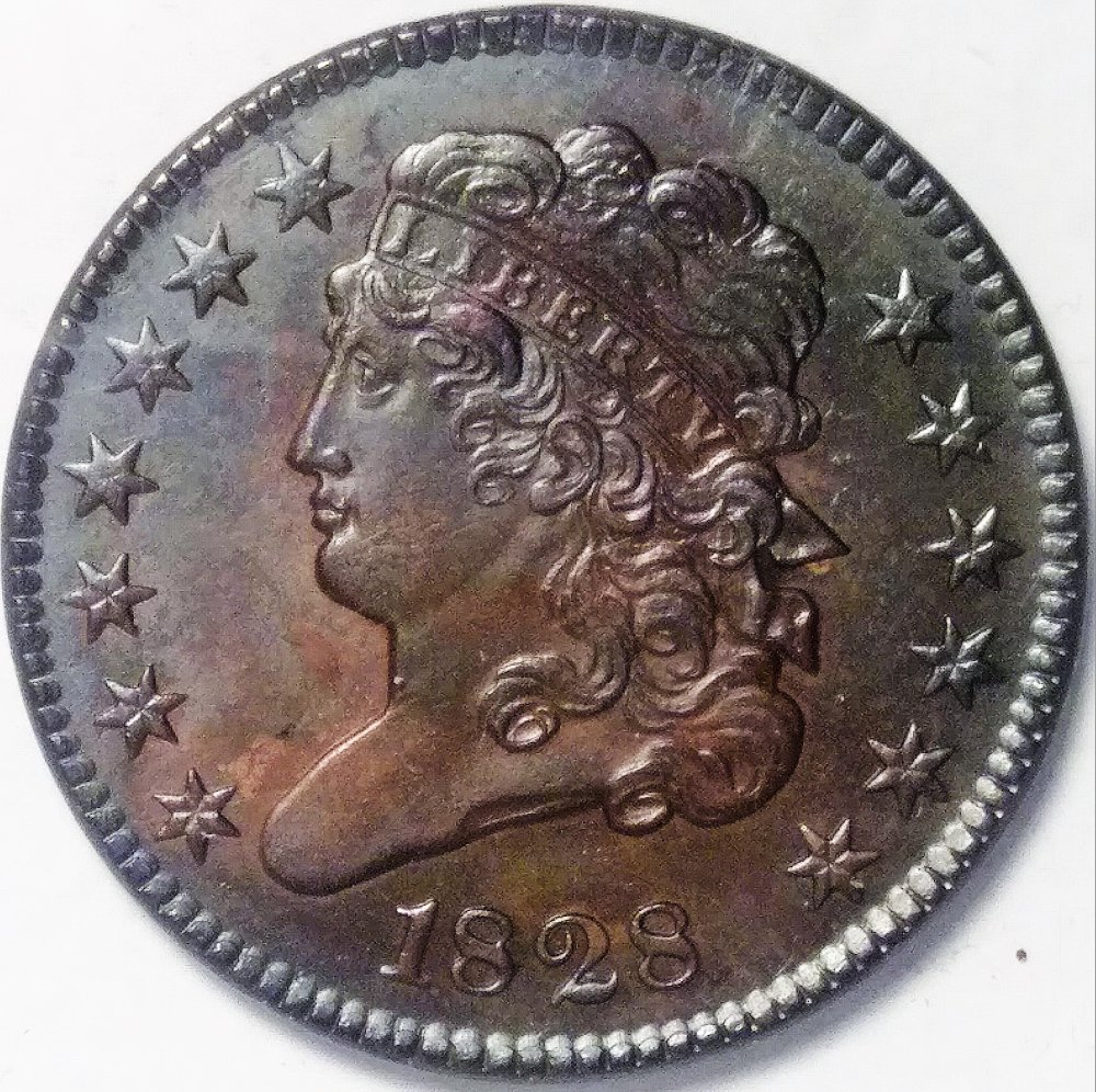 1828-Half-Cent-13-Stars